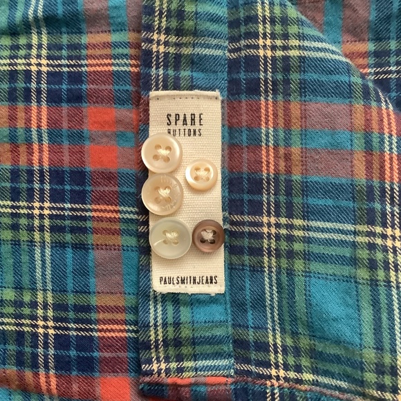 PAUL SMITH 100% Organic Cotton Plaid Button Down Shirt - Picture 6 of 6